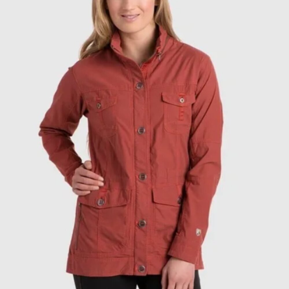 KUHL Rekon Jacket Stow Away Hood Burnt Sienna Size XS